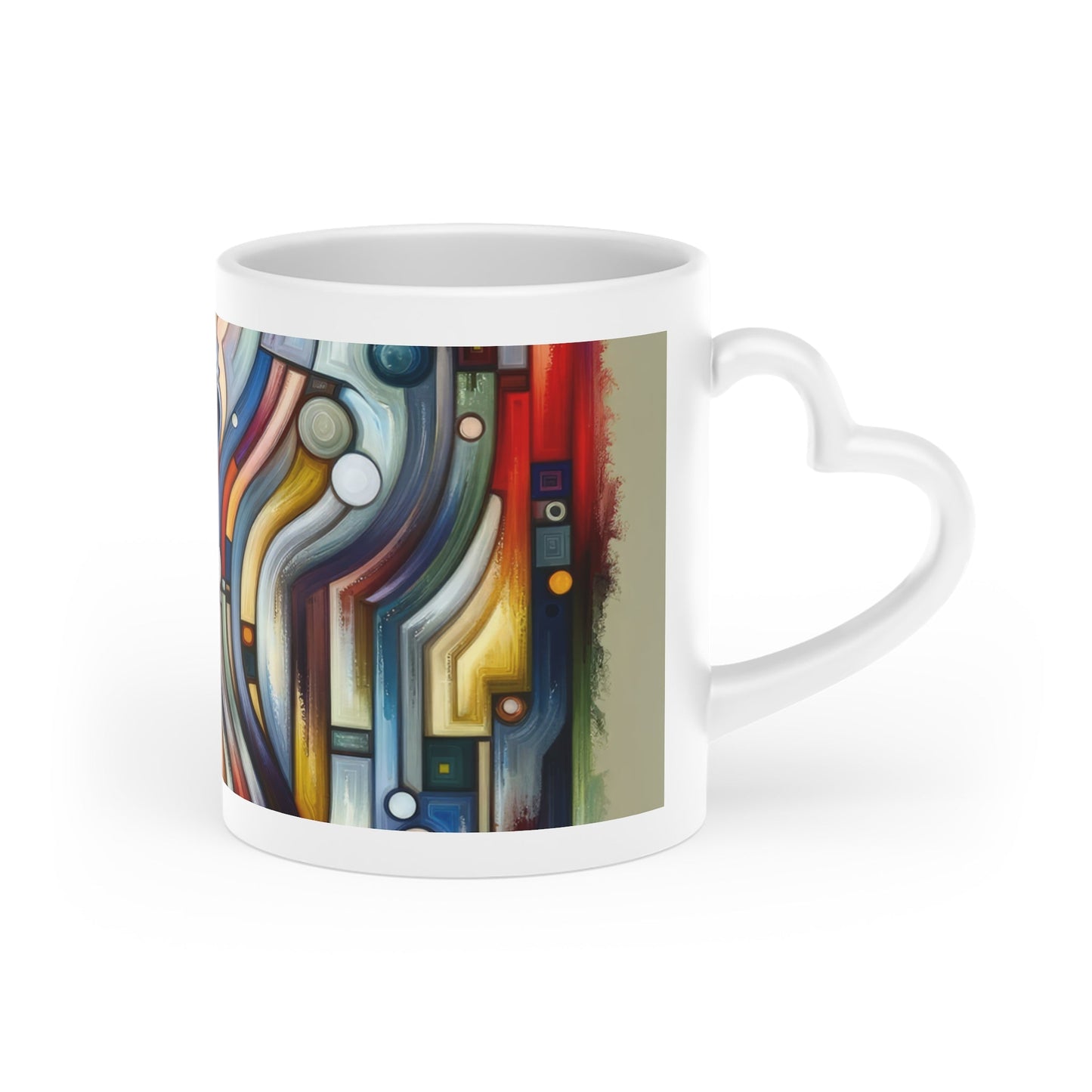 Embracing Faceted Unity Heart-Shaped Mug - ATUH.ART
