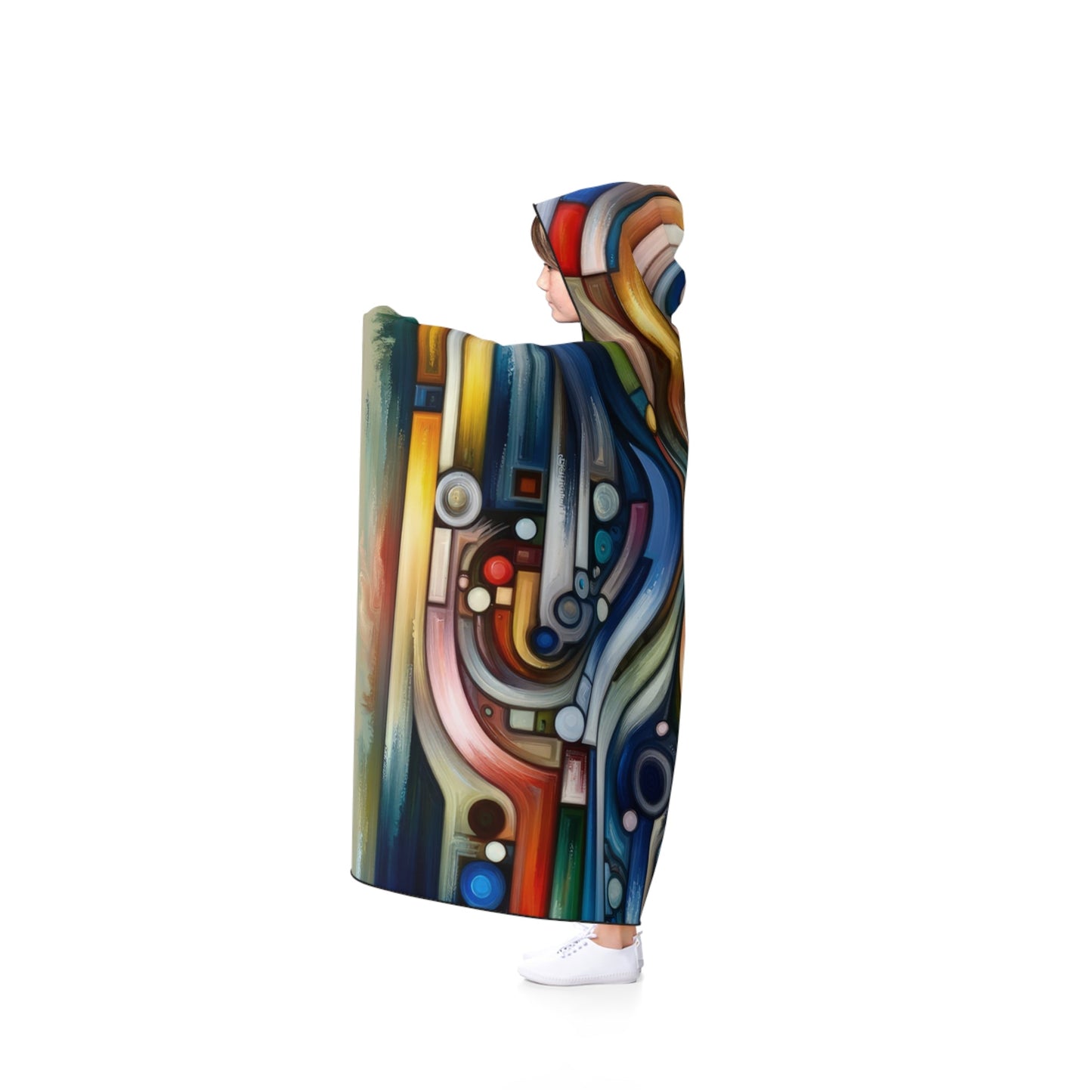 Embracing Faceted Unity Hooded Blanket - ATUH.ART