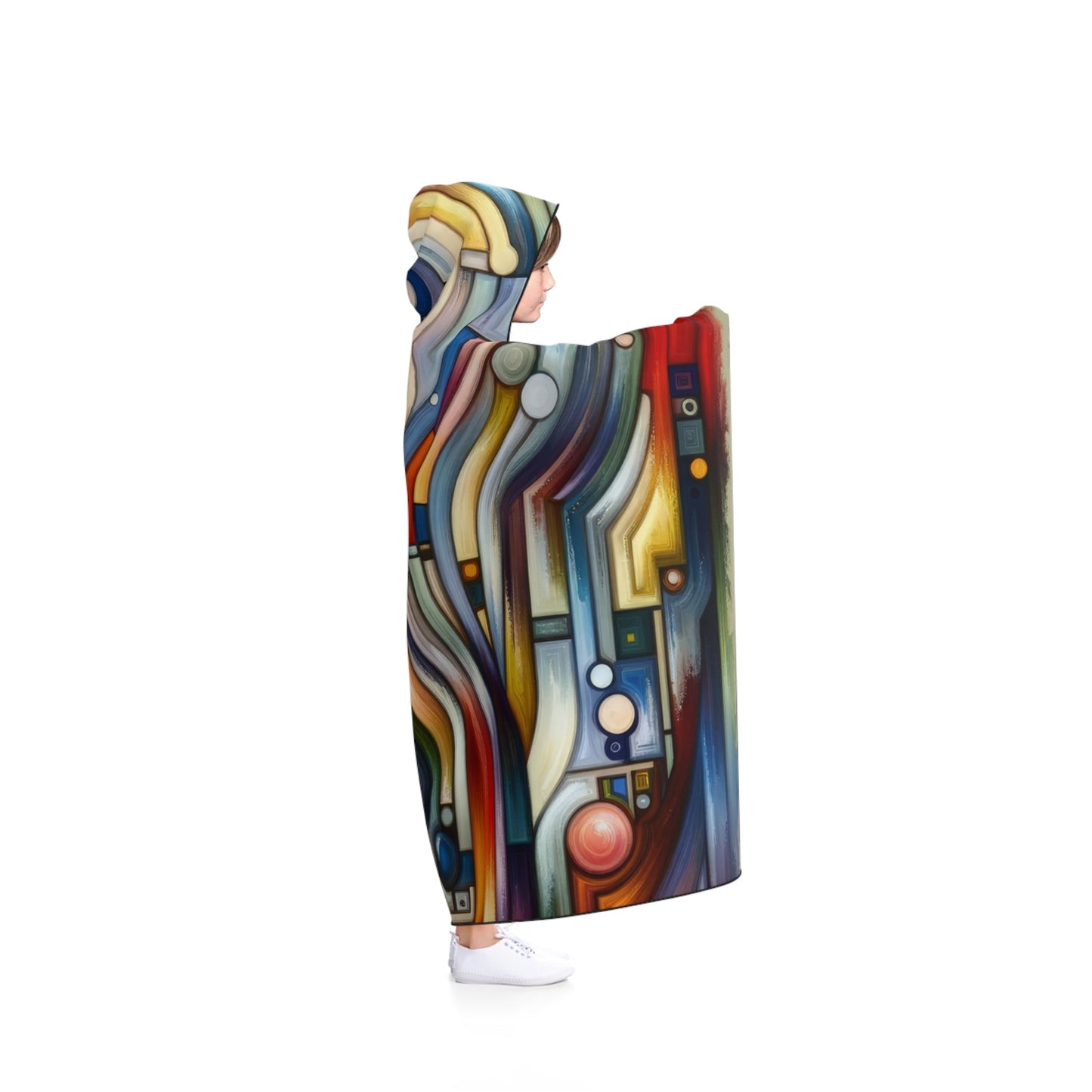Embracing Faceted Unity Hooded Blanket - ATUH.ART