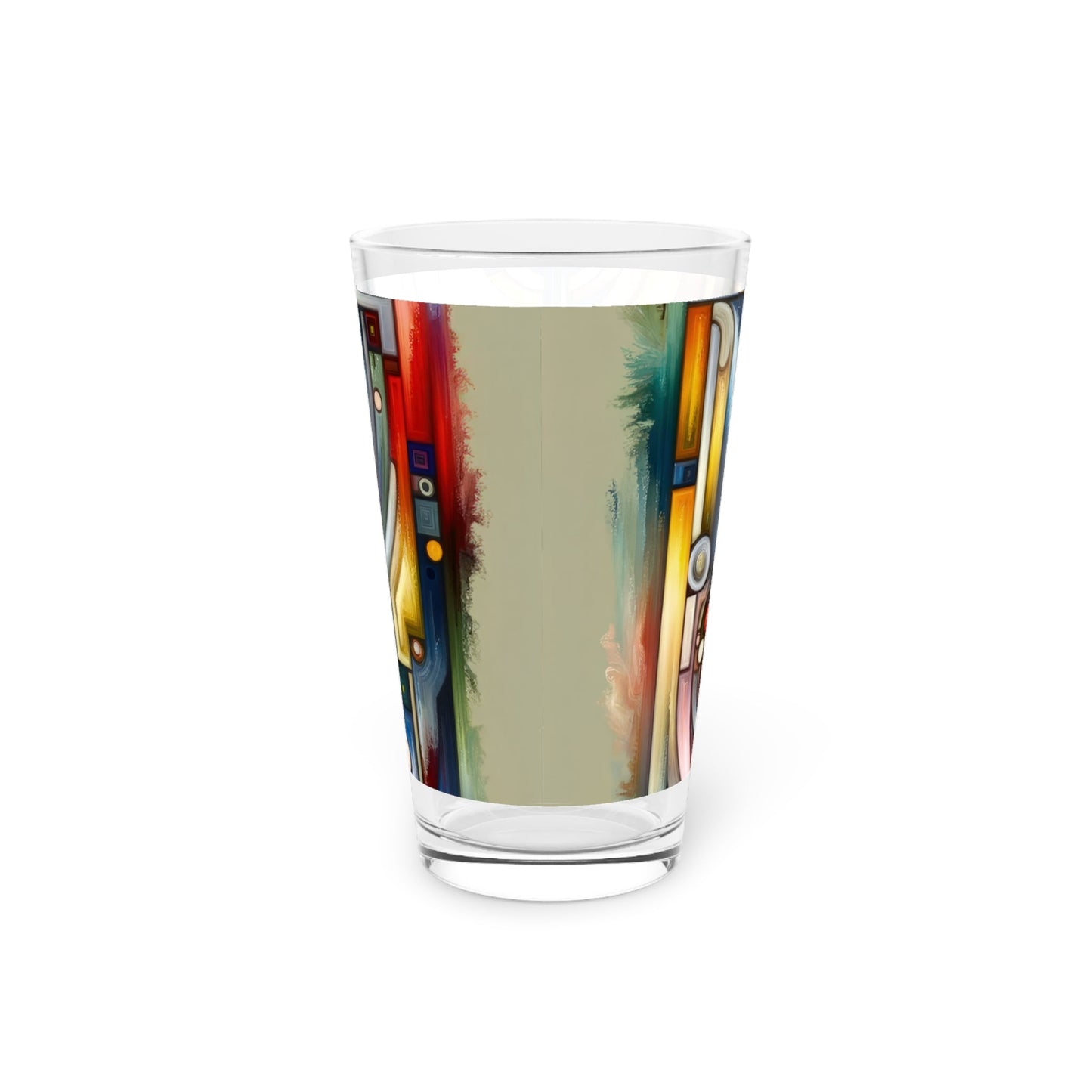 Embracing Faceted Unity Pint Glass, 16oz - ATUH.ART