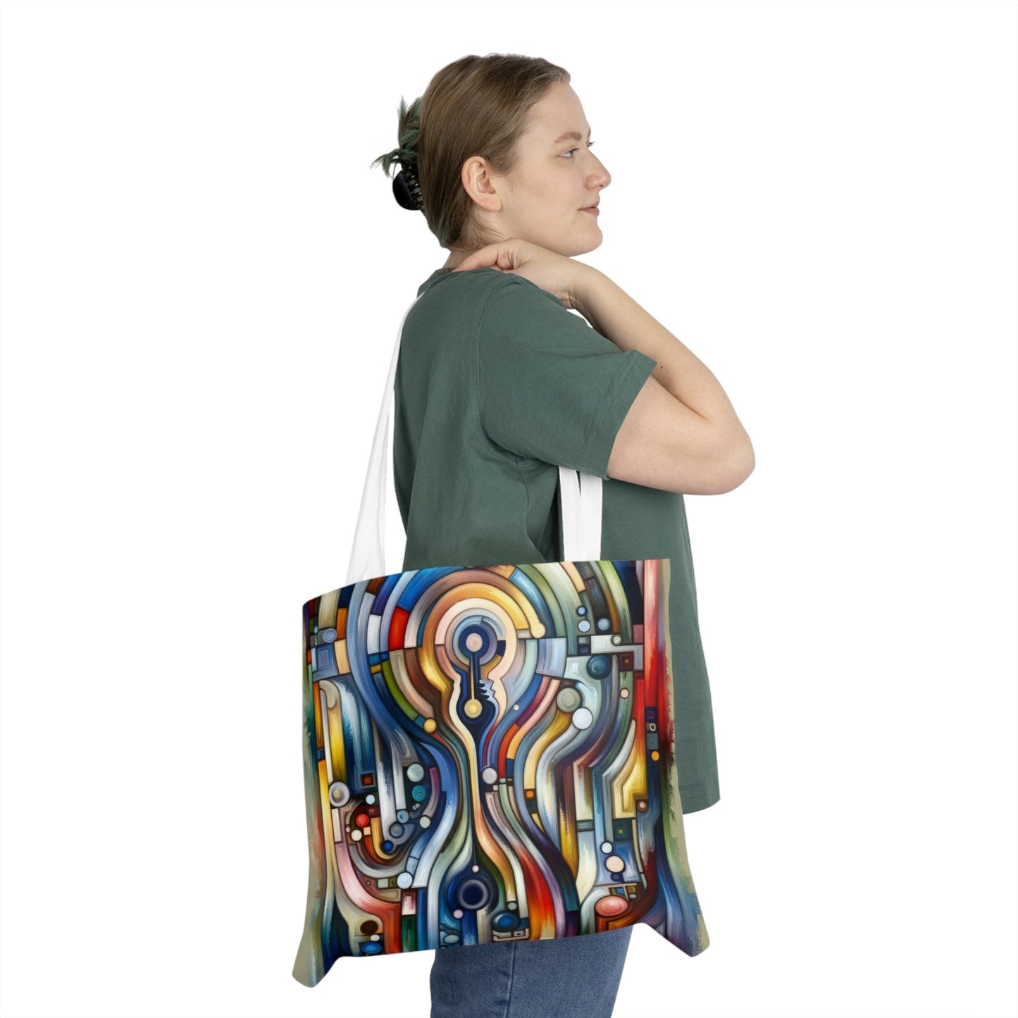 Embracing Faceted Unity Shoulder Tote Bag (AOP) - ATUH.ART