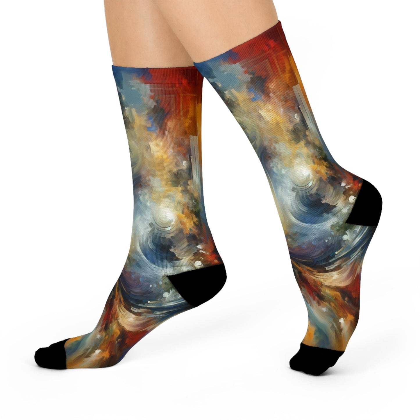 Embracing Sovereign Reflectivity Cushioned Crew Socks - ATUH.ART