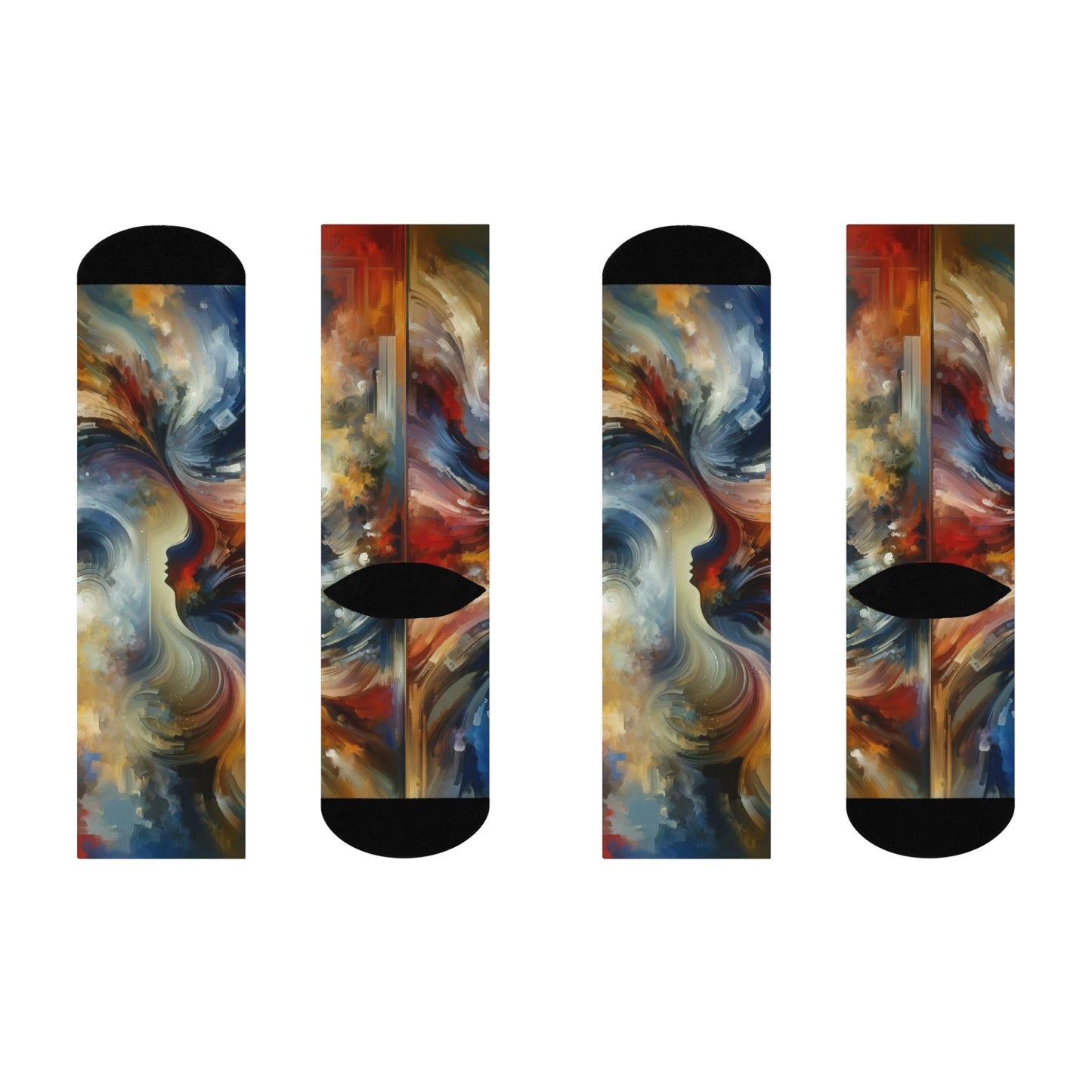 Embracing Sovereign Reflectivity Cushioned Crew Socks - ATUH.ART