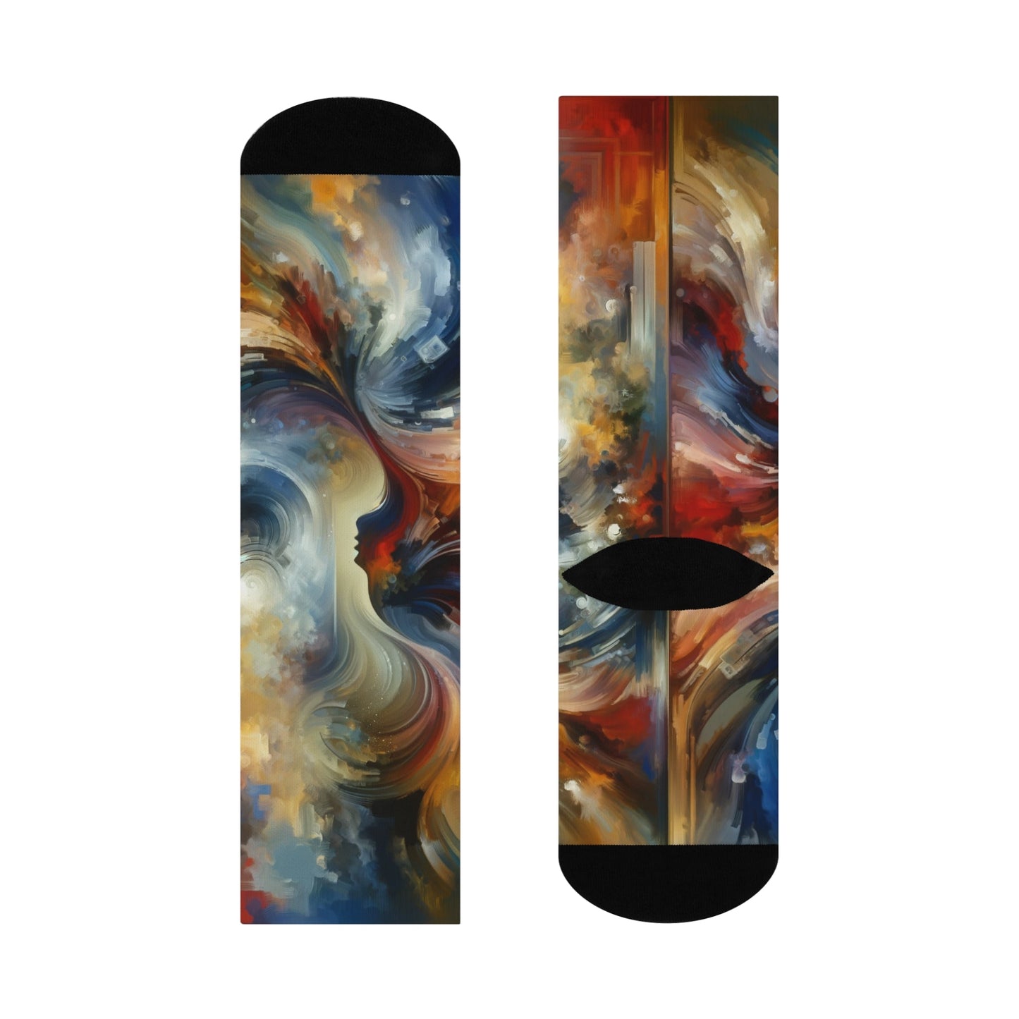 Embracing Sovereign Reflectivity Cushioned Crew Socks - ATUH.ART