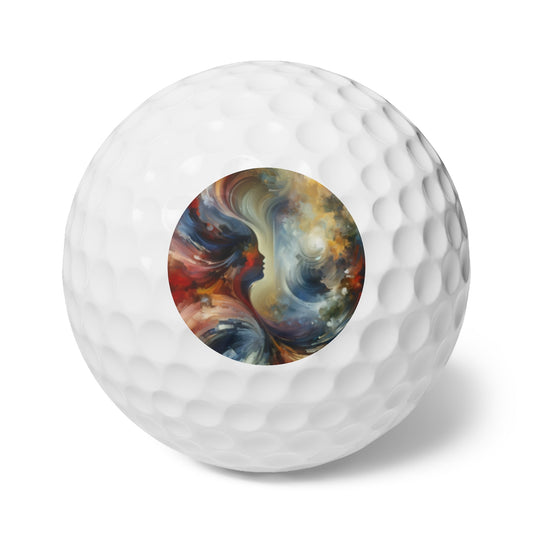 Embracing Sovereign Reflectivity Golf Balls, 6pcs - ATUH.ART