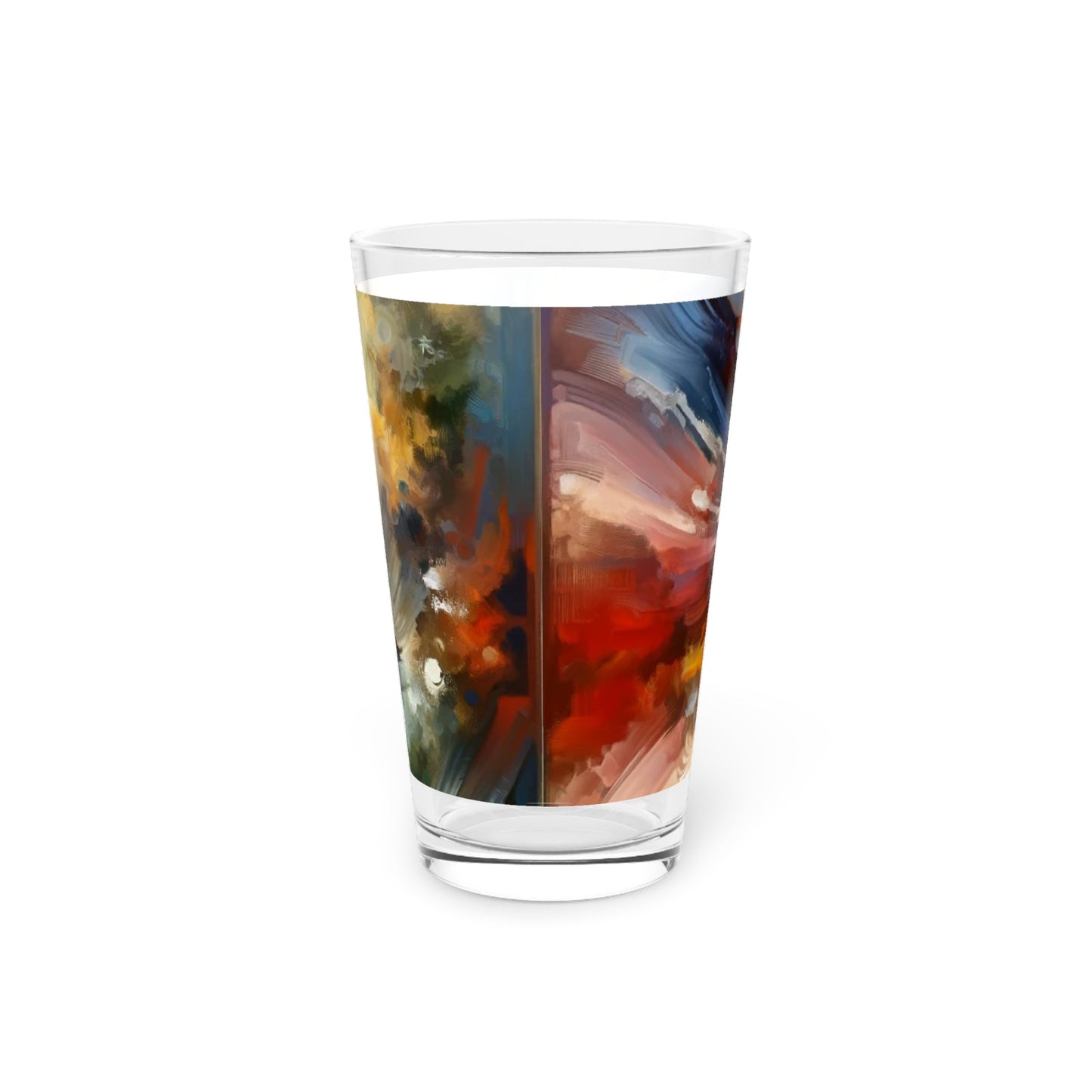Embracing Sovereign Reflectivity Pint Glass, 16oz - ATUH.ART