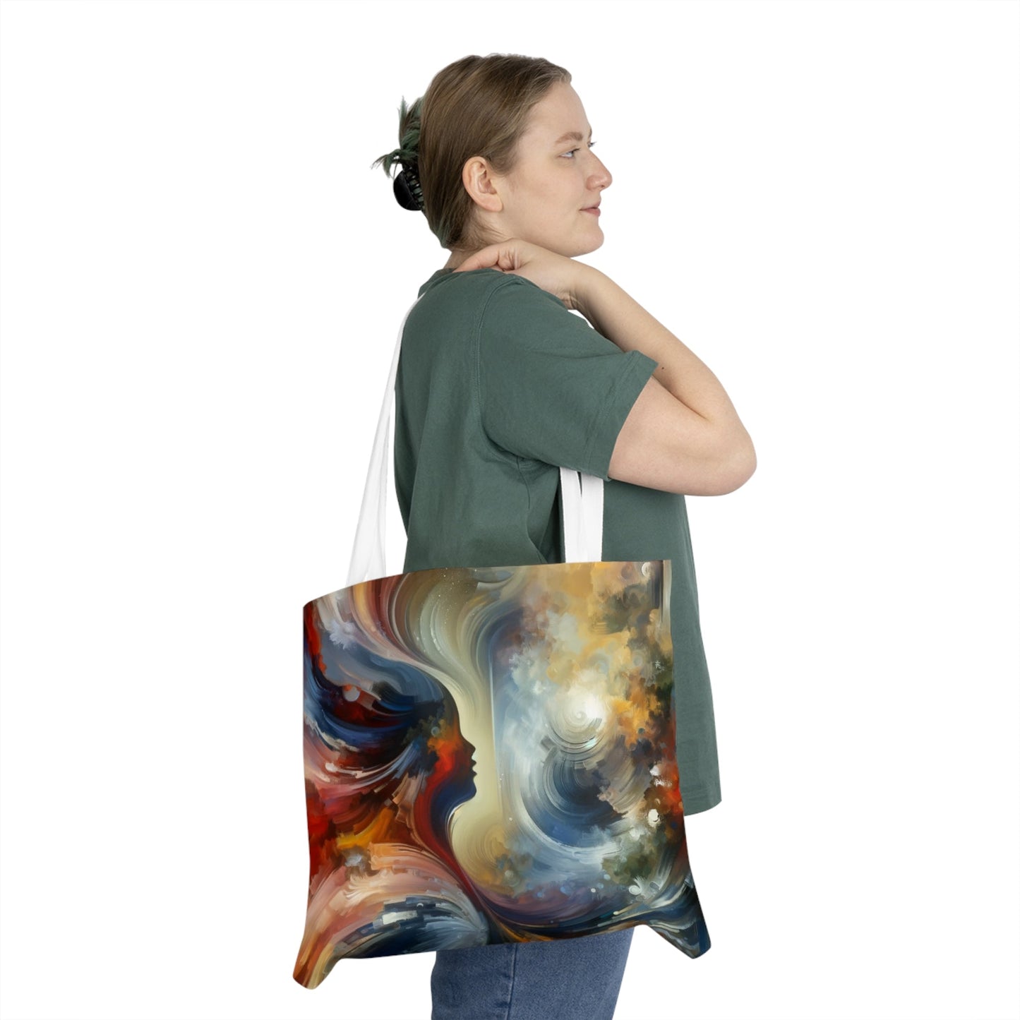 Embracing Sovereign Reflectivity Shoulder Tote Bag (AOP) - ATUH.ART