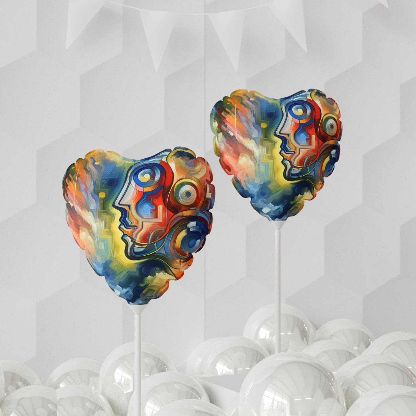 Emotional Perception Abstract Balloon (Round and Heart-shaped), 11" - ATUH.ART
