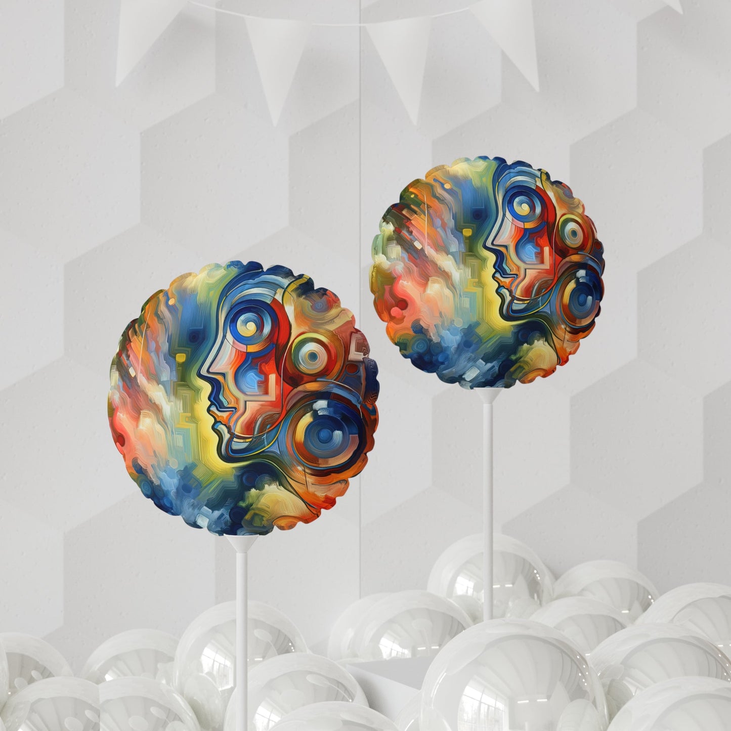 Emotional Perception Abstract Balloon (Round and Heart-shaped), 11" - ATUH.ART