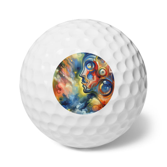 Emotional Perception Abstract Golf Balls, 6pcs - ATUH.ART
