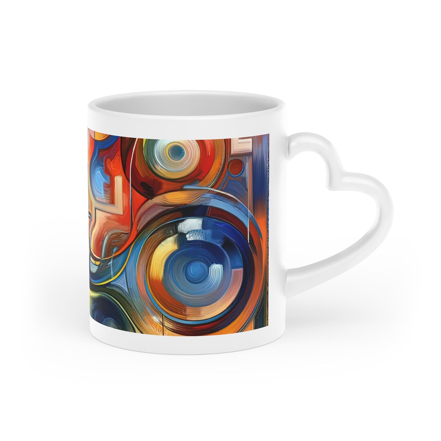 Emotional Perception Abstract Heart-Shaped Mug - ATUH.ART