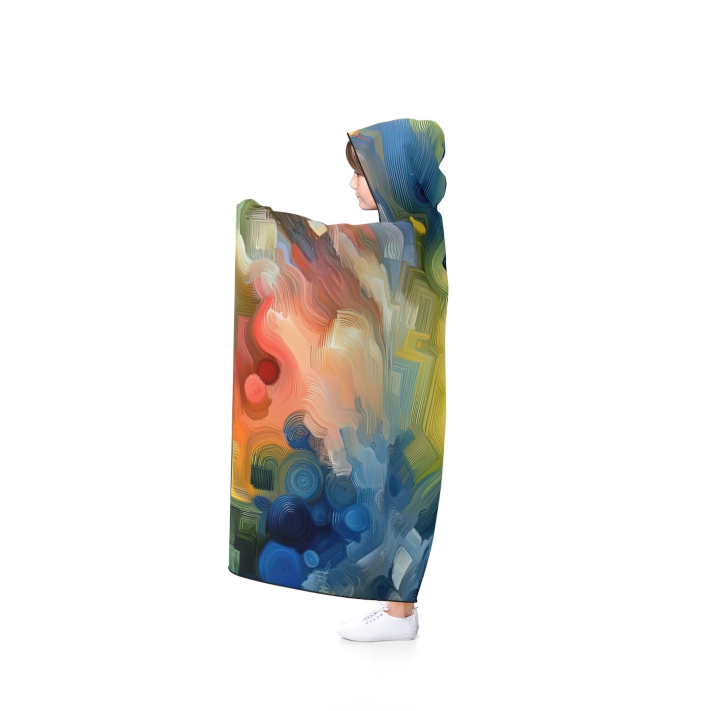 Emotional Perception Abstract Hooded Blanket - ATUH.ART