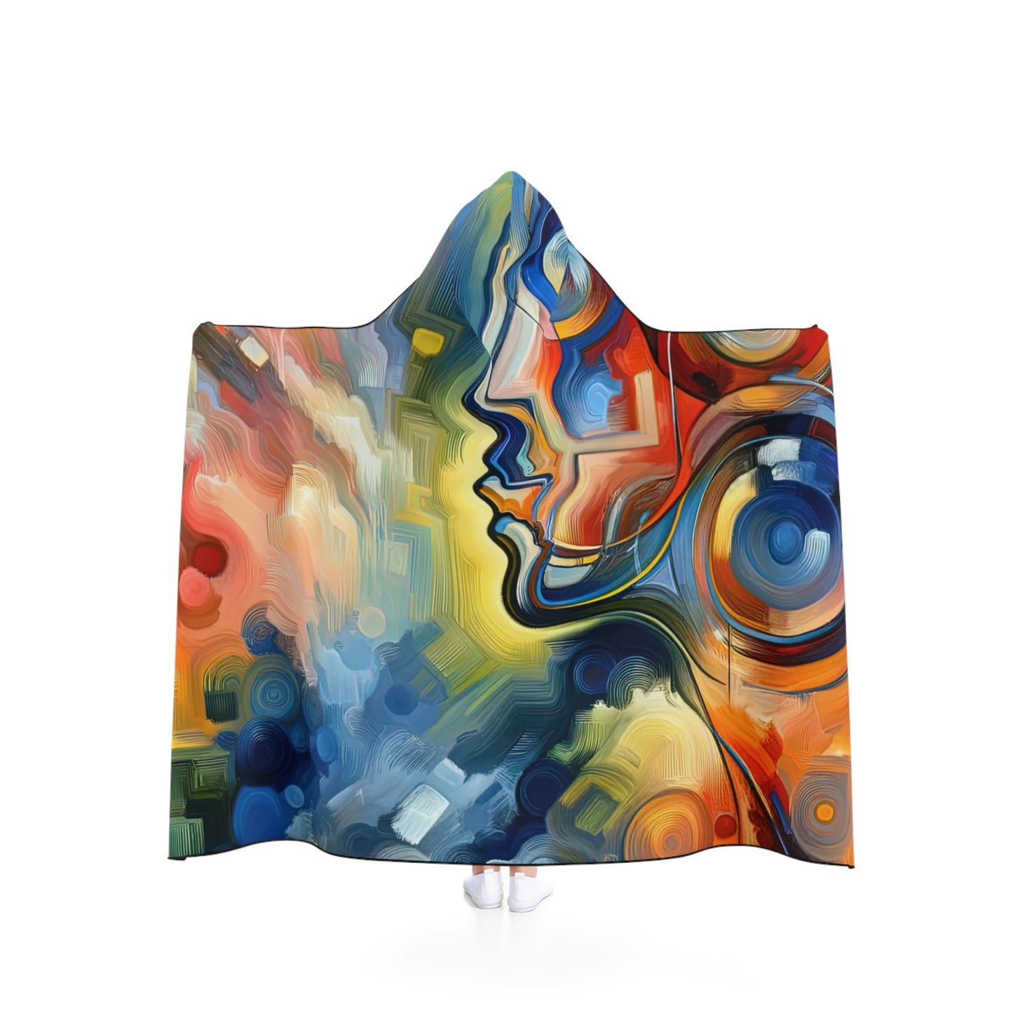 Emotional Perception Abstract Hooded Blanket - ATUH.ART