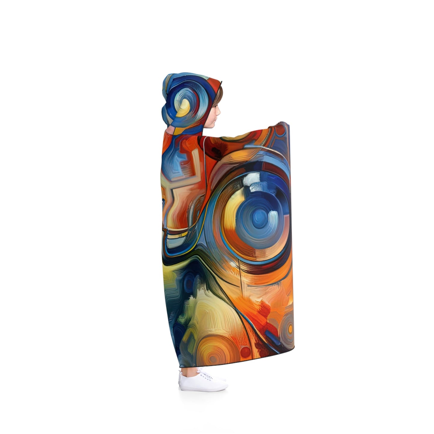Emotional Perception Abstract Hooded Blanket - ATUH.ART