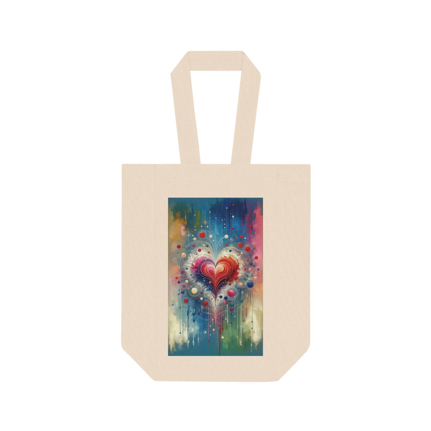 Emotional Physics Heart Double Wine Tote Bag - ATUH.ART