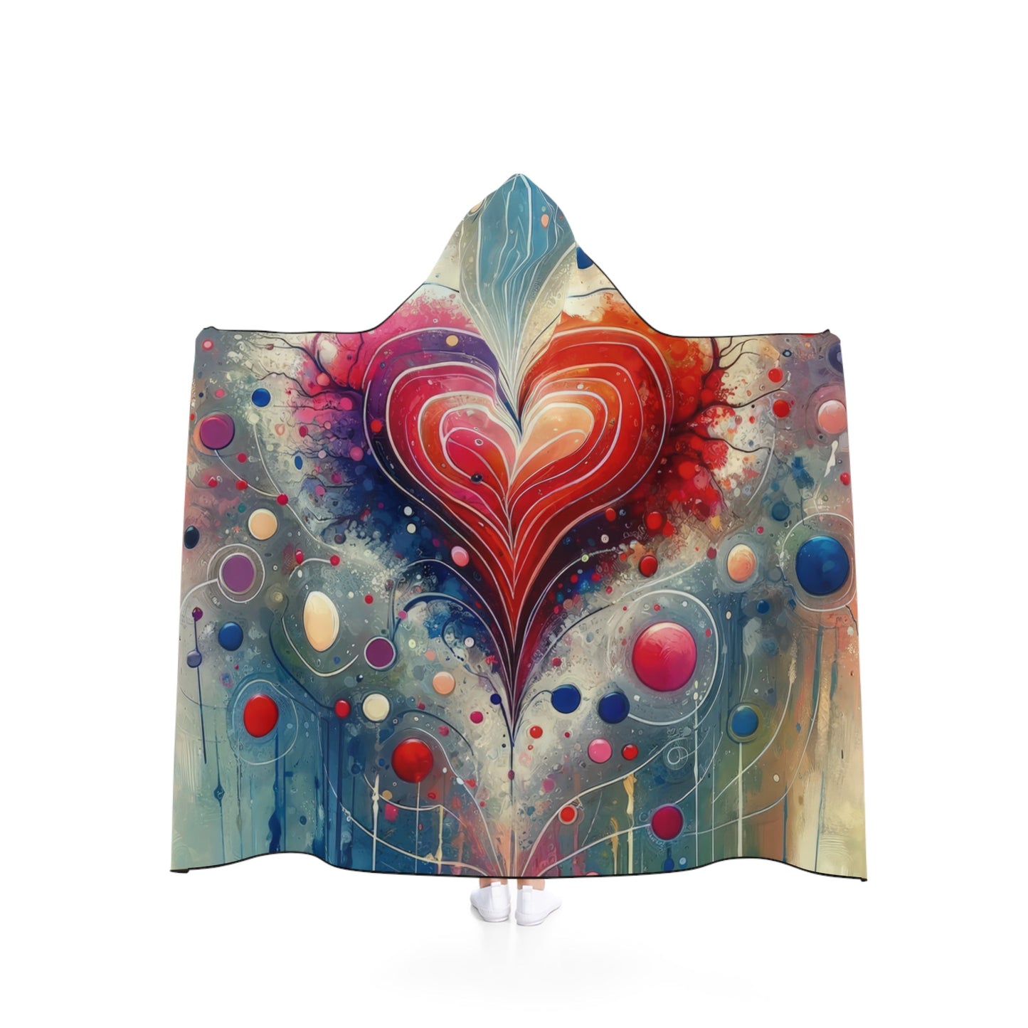 Emotional Physics Heart Hooded Blanket - ATUH.ART