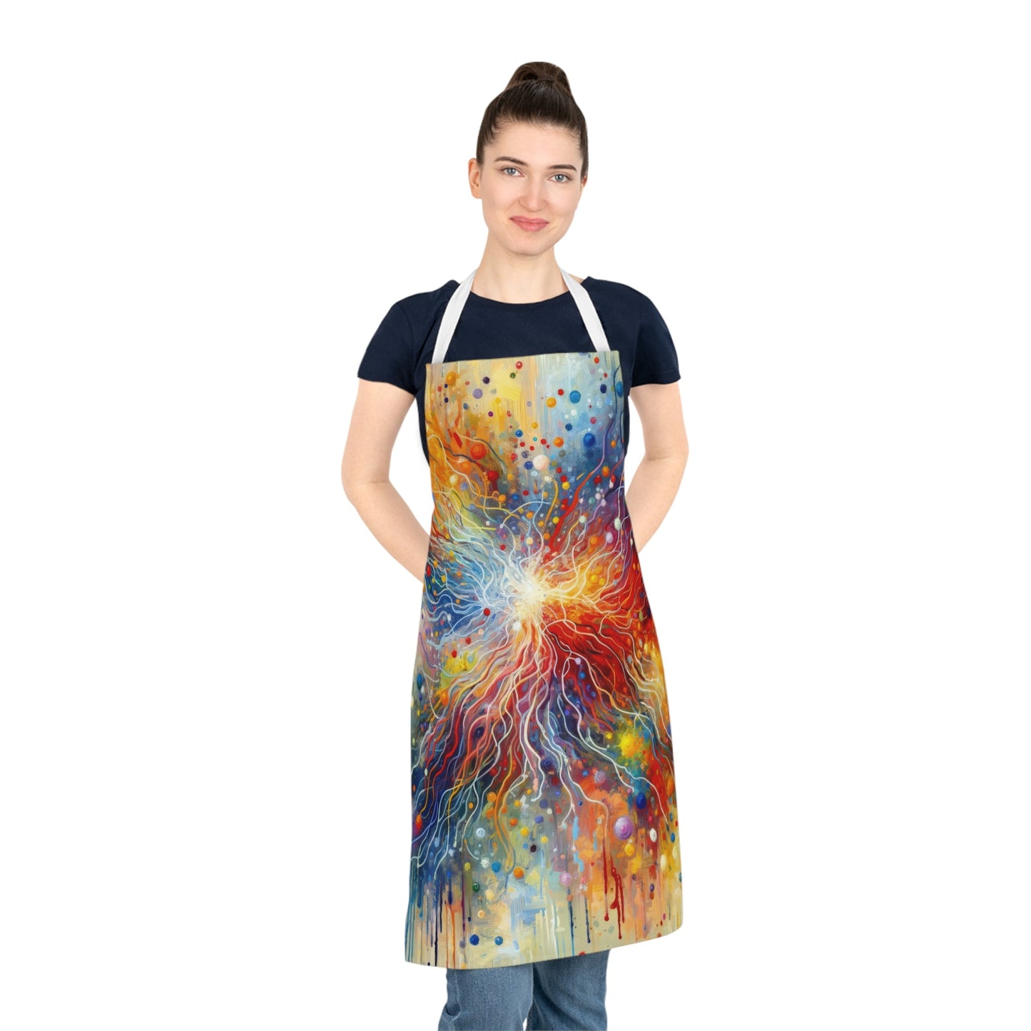 Emotive Yarn Explosion Adult Apron (AOP) - ATUH.ART