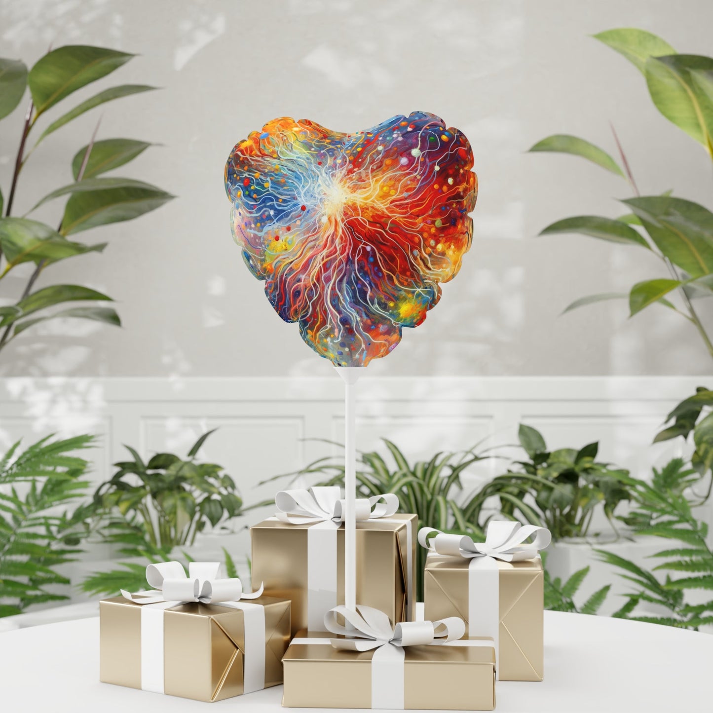 Emotive Yarn Explosion Balloon (Round and Heart-shaped), 11" - ATUH.ART