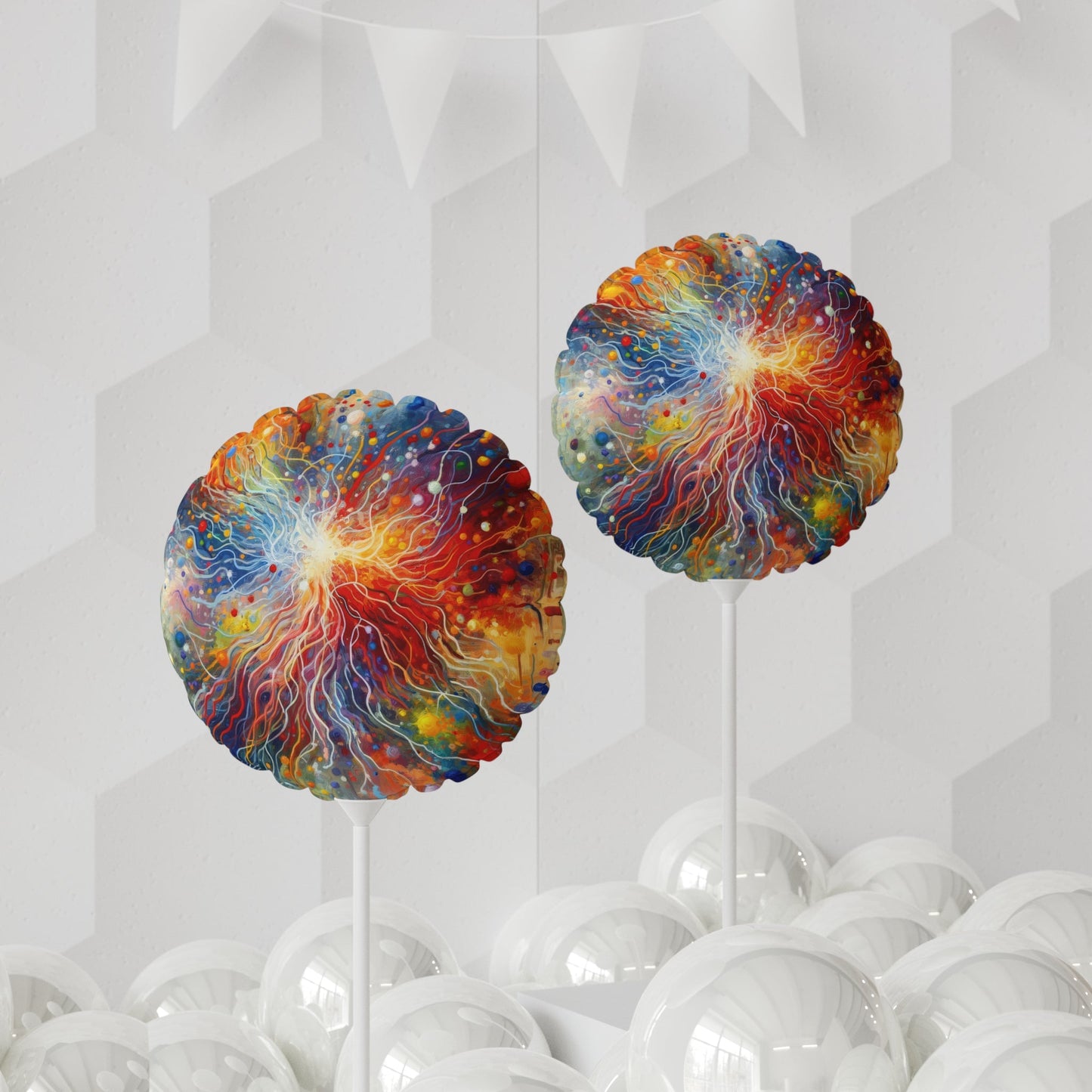 Emotive Yarn Explosion Balloon (Round and Heart-shaped), 11" - ATUH.ART
