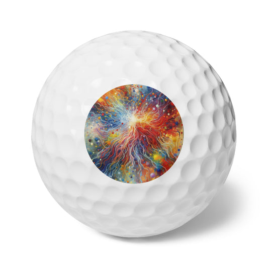 Emotive Yarn Explosion Golf Balls, 6pcs - ATUH.ART