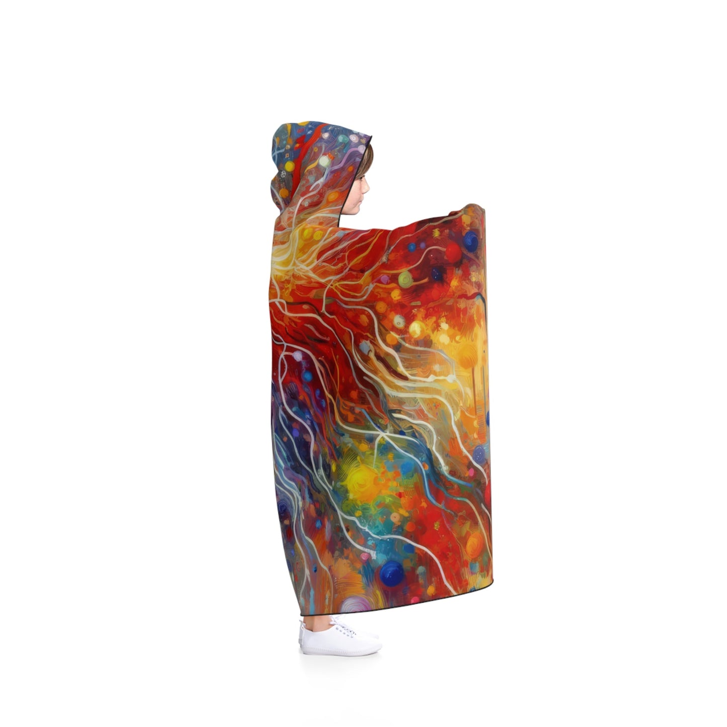 Emotive Yarn Explosion Hooded Blanket - ATUH.ART