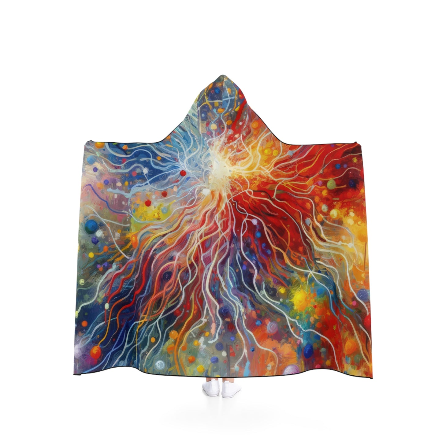 Emotive Yarn Explosion Hooded Blanket - ATUH.ART
