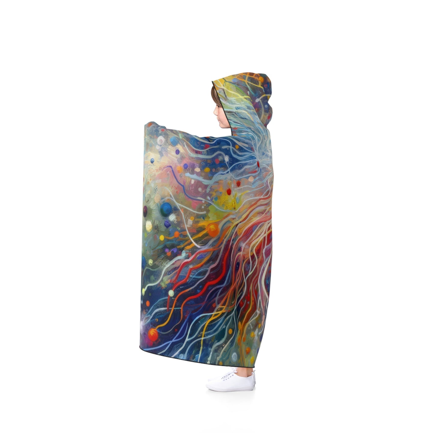 Emotive Yarn Explosion Hooded Blanket - ATUH.ART