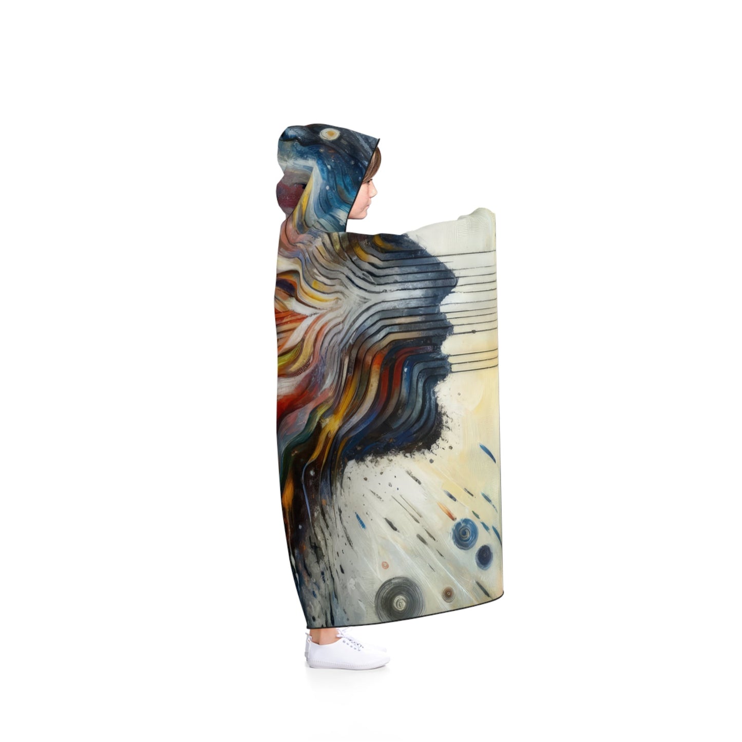 Empathetic Awakening Dynamic Hooded Blanket - ATUH.ART