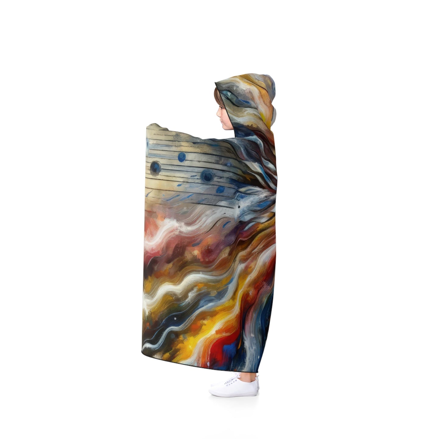 Empathetic Awakening Dynamic Hooded Blanket - ATUH.ART