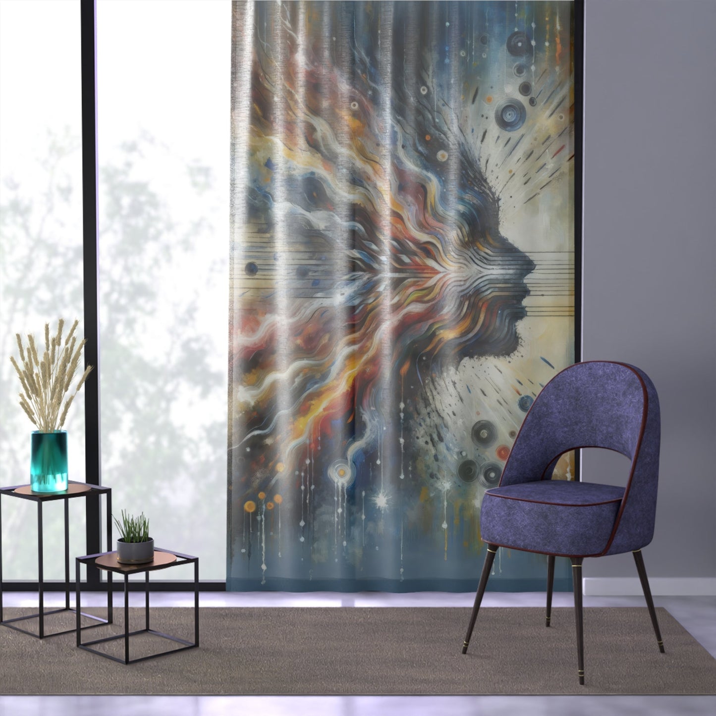 Empathetic Awakening Dynamic Window Curtain - ATUH.ART