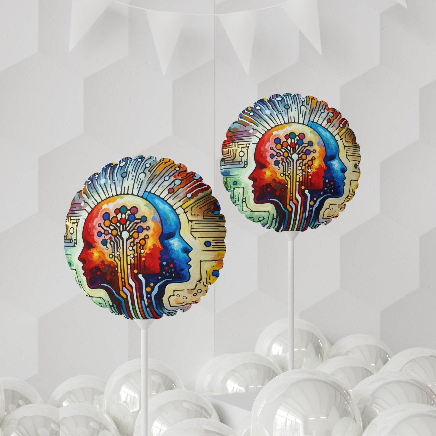 Empathetic Connection Abstract Balloon (Round and Heart-shaped), 11" - ATUH.ART