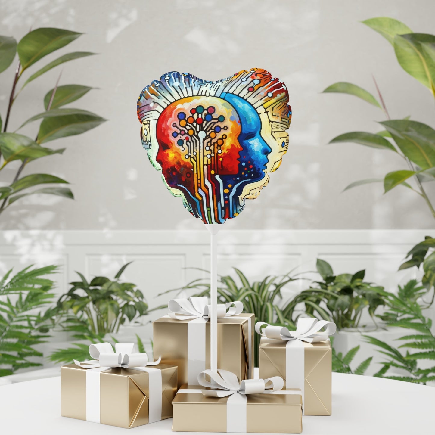 Empathetic Connection Abstract Balloon (Round and Heart-shaped), 11" - ATUH.ART