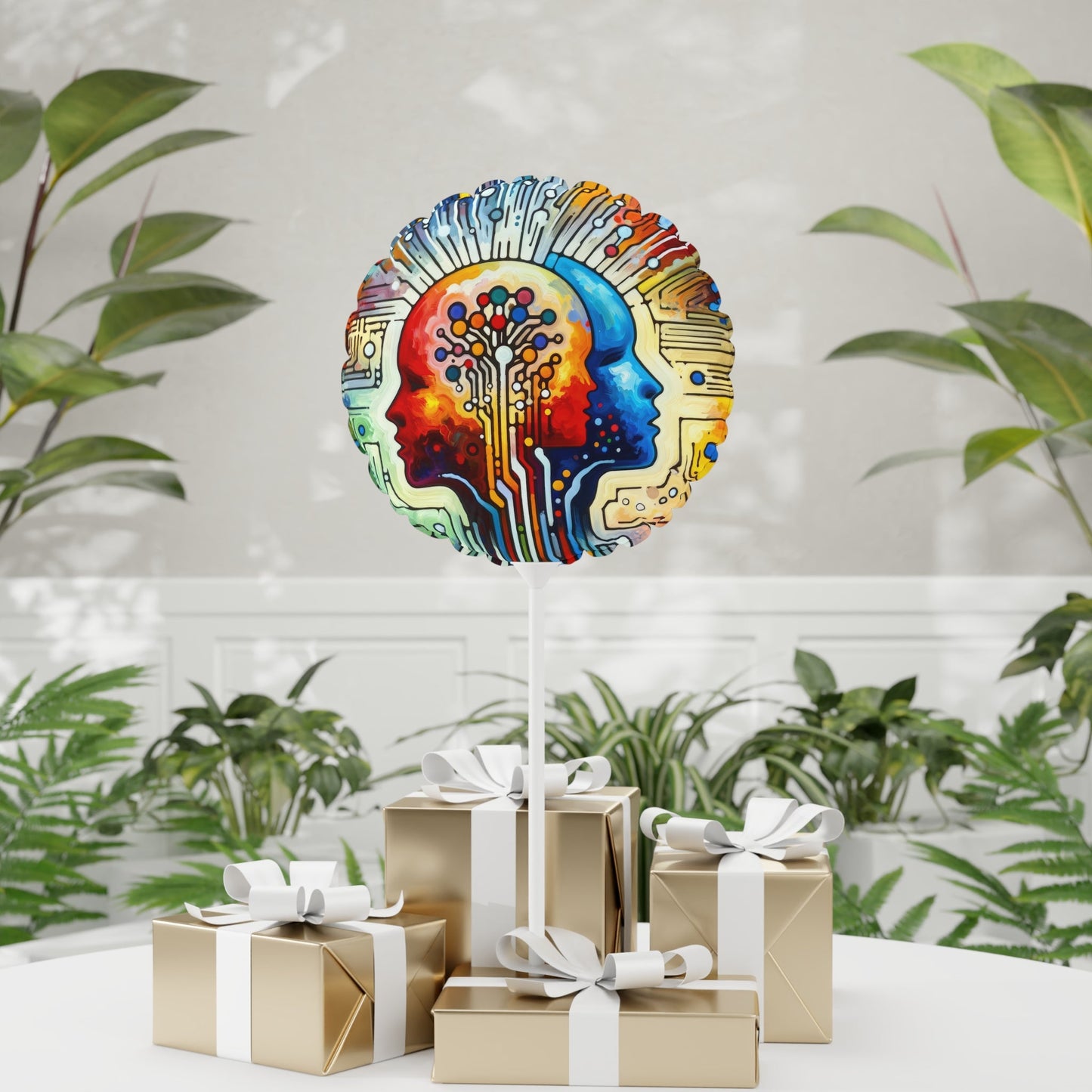 Empathetic Connection Abstract Balloon (Round and Heart-shaped), 11" - ATUH.ART