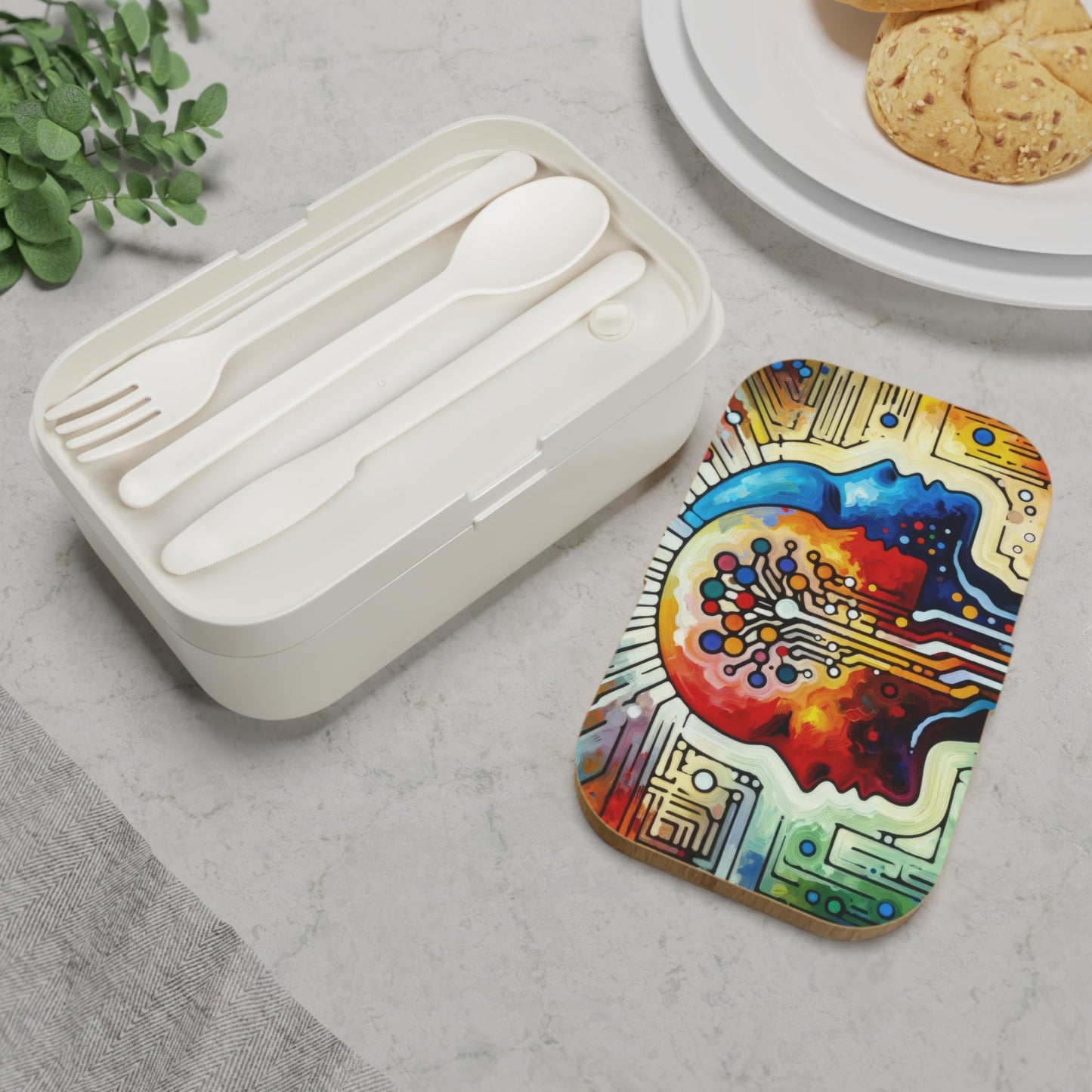 Empathetic Connection Abstract Bento Lunch Box - ATUH.ART