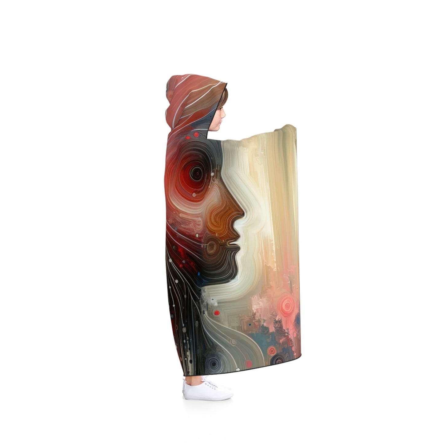 Empathetic Exchange Essence Hooded Blanket - ATUH.ART