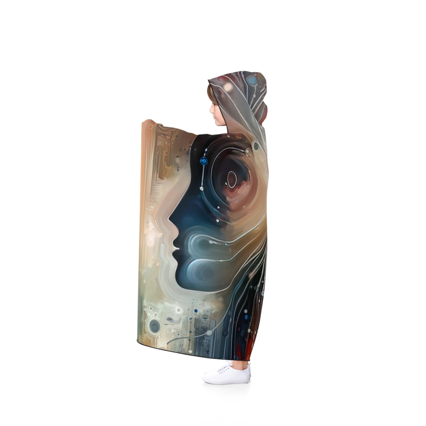 Empathetic Exchange Essence Hooded Blanket - ATUH.ART