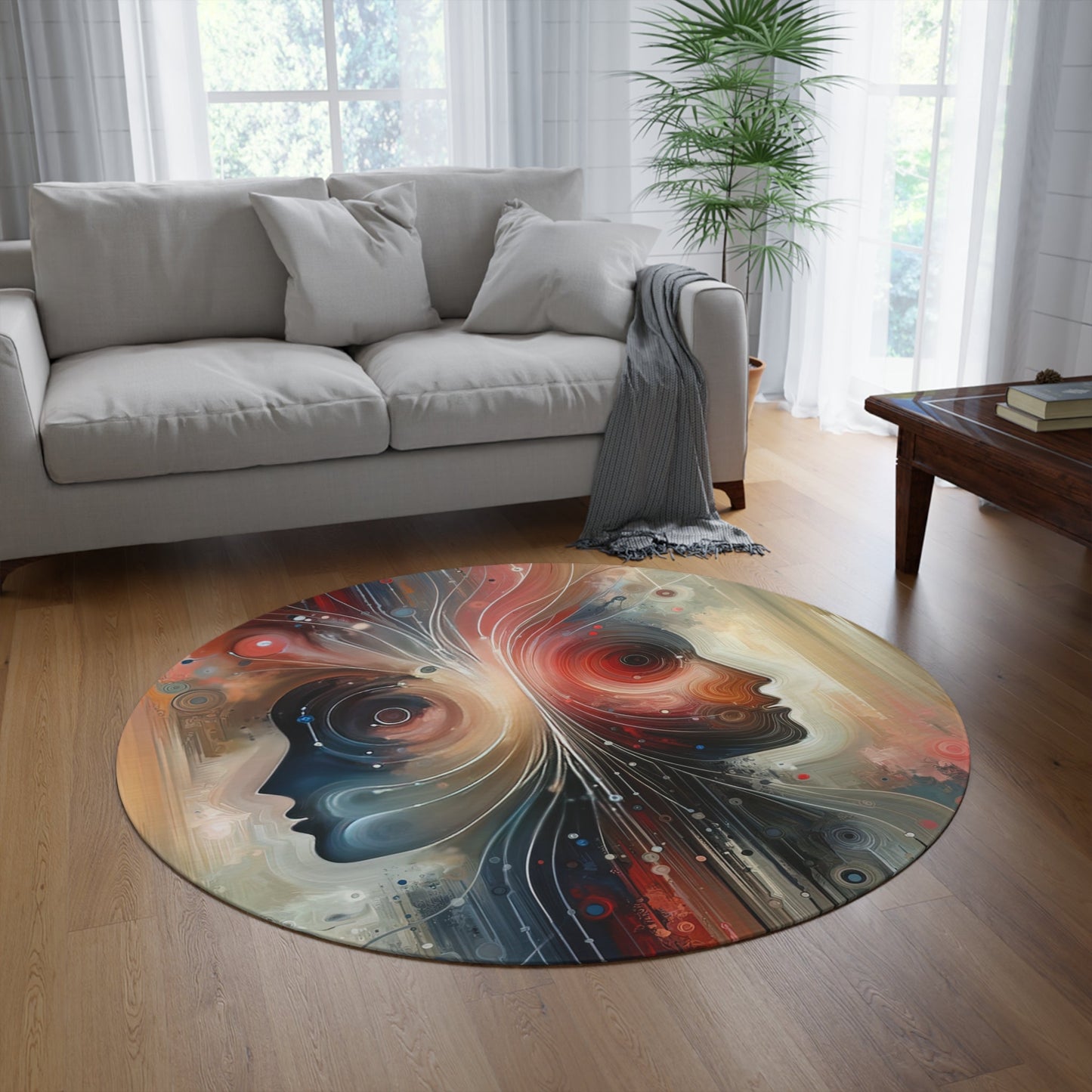 Empathetic Exchange Essence Round Rug - ATUH.ART