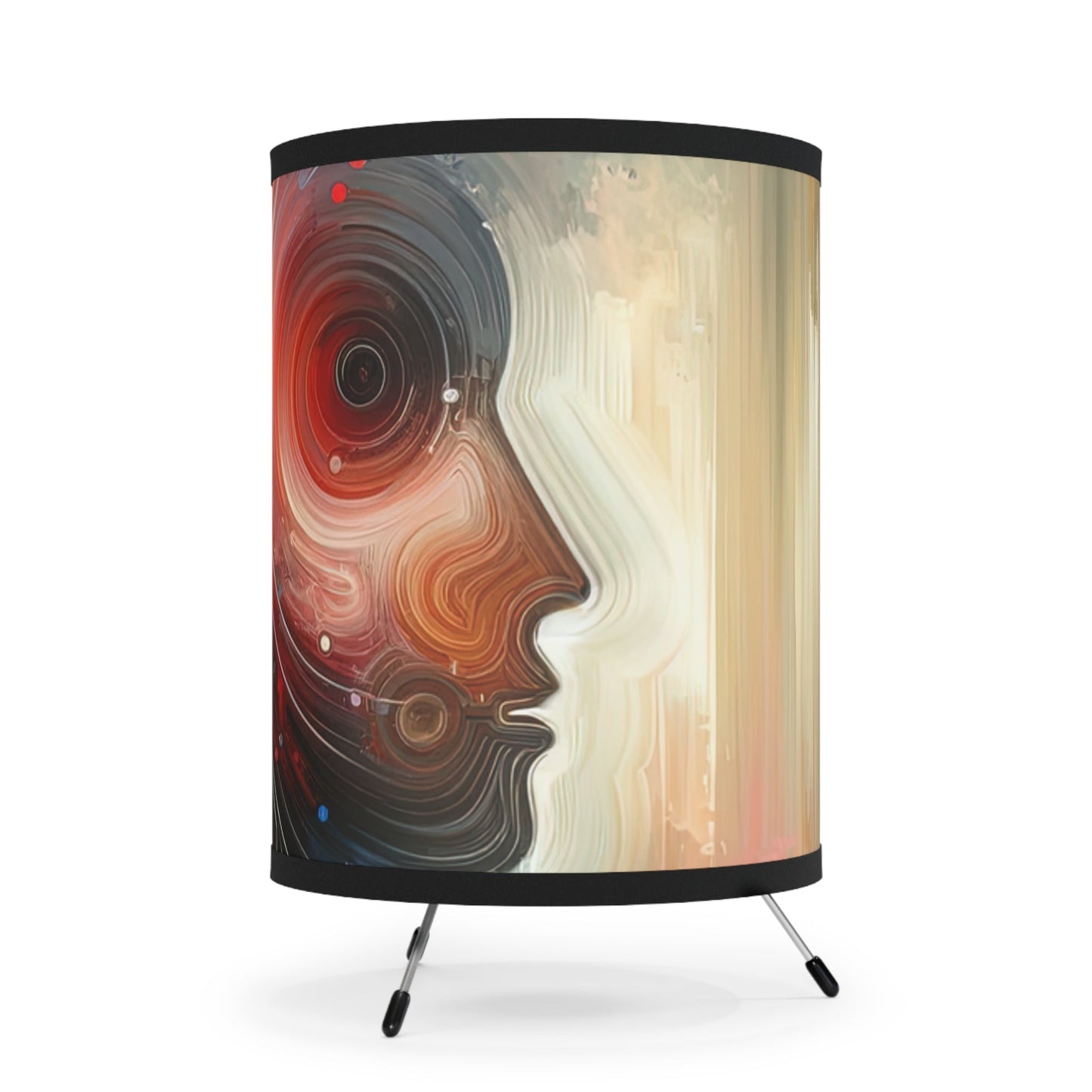 Empathetic Exchange Essence Tripod Lamp with High-Res Printed Shade, US\CA plug - ATUH.ART