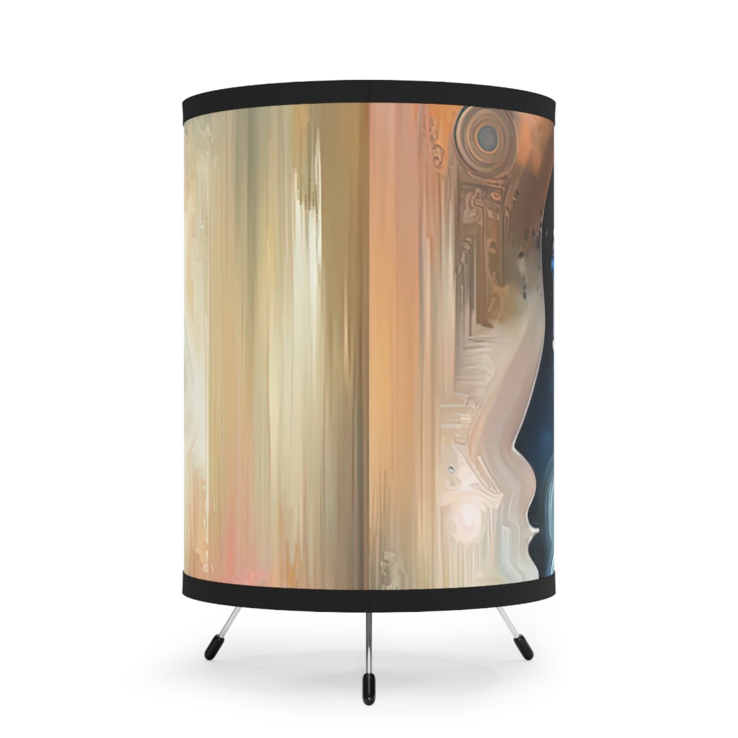 Empathetic Exchange Essence Tripod Lamp with High-Res Printed Shade, US\CA plug - ATUH.ART