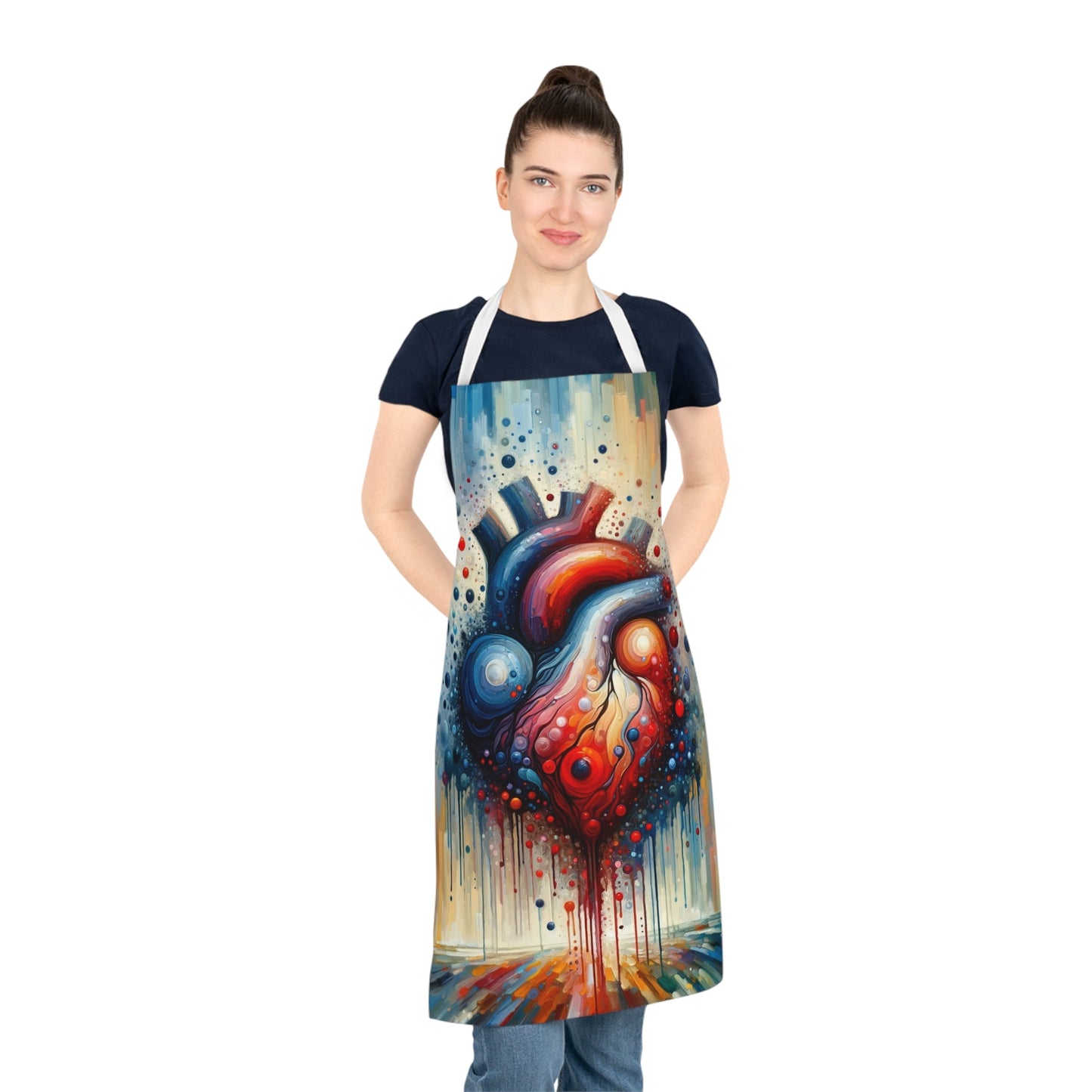 Empathetic Heart Expression Adult Apron (AOP) - ATUH.ART