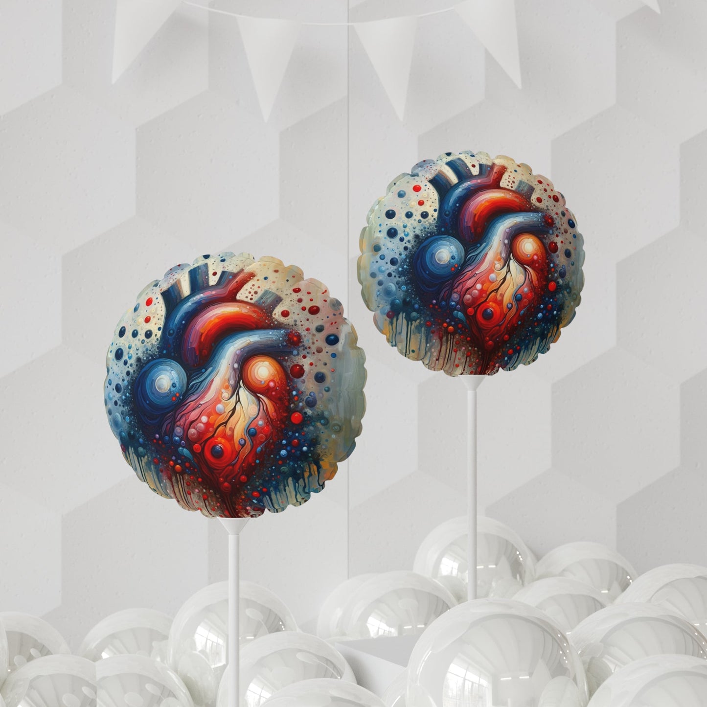 Empathetic Heart Expression Balloon (Round and Heart-shaped), 11" - ATUH.ART