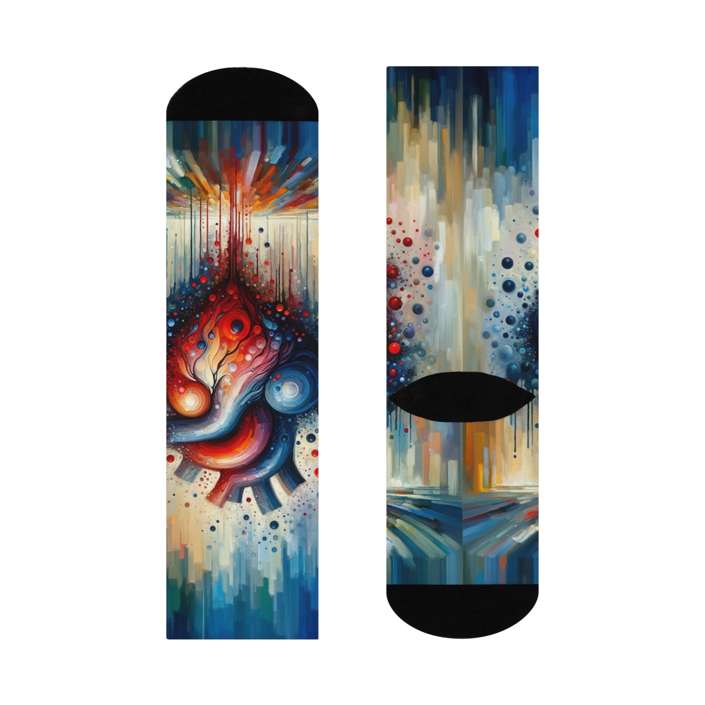 Empathetic Heart Expression Cushioned Crew Socks - ATUH.ART