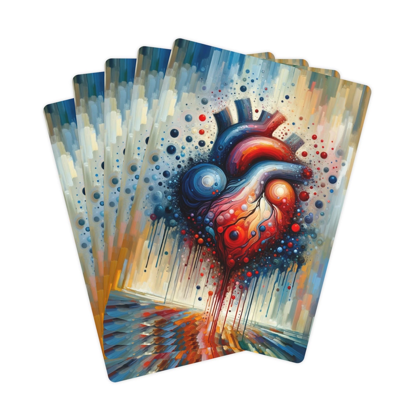 Empathetic Heart Expression Poker Cards - ATUH.ART