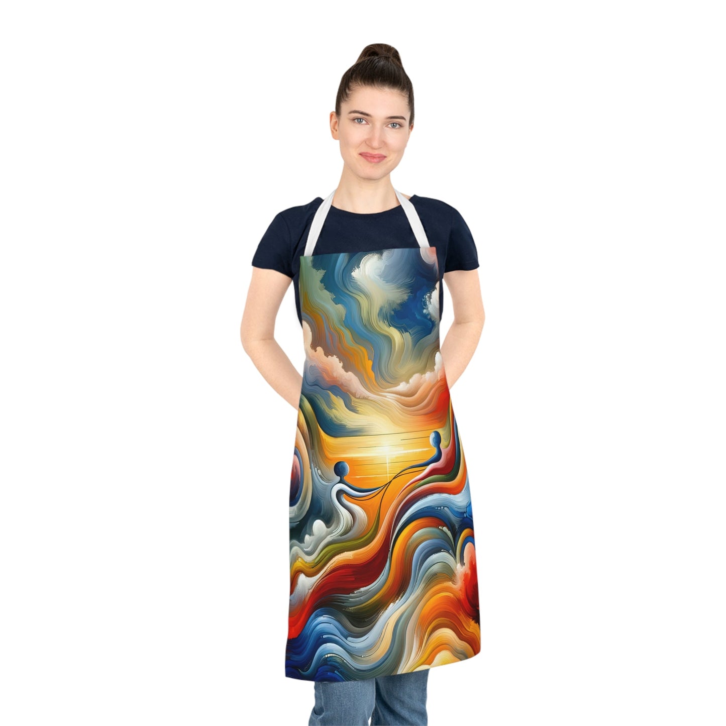Empathetic Lifeline Abstract Adult Apron (AOP) - ATUH.ART