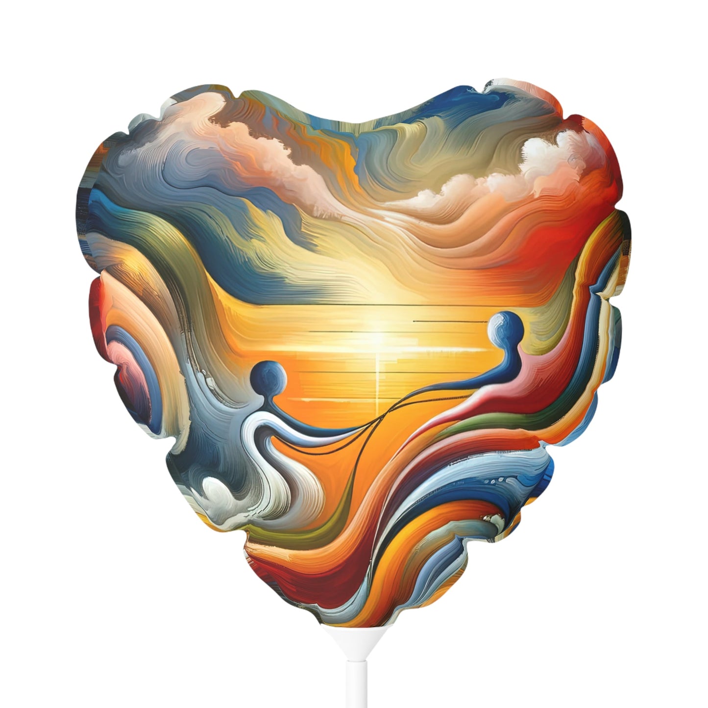Empathetic Lifeline Abstract Balloon (Round and Heart-shaped), 11" - ATUH.ART