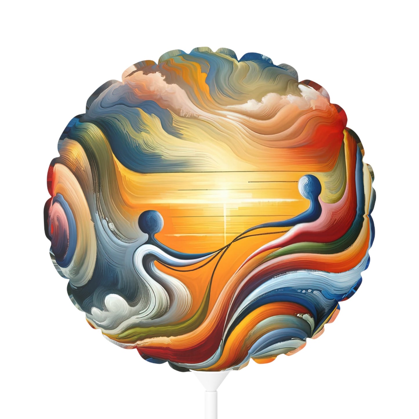 Empathetic Lifeline Abstract Balloon (Round and Heart-shaped), 11" - ATUH.ART
