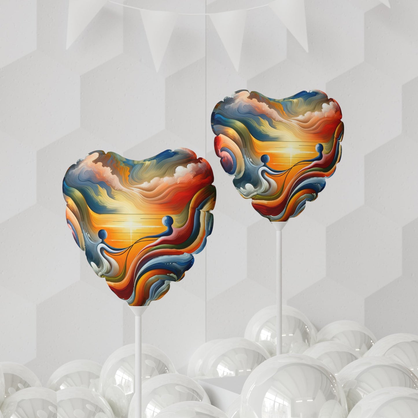 Empathetic Lifeline Abstract Balloon (Round and Heart-shaped), 11" - ATUH.ART