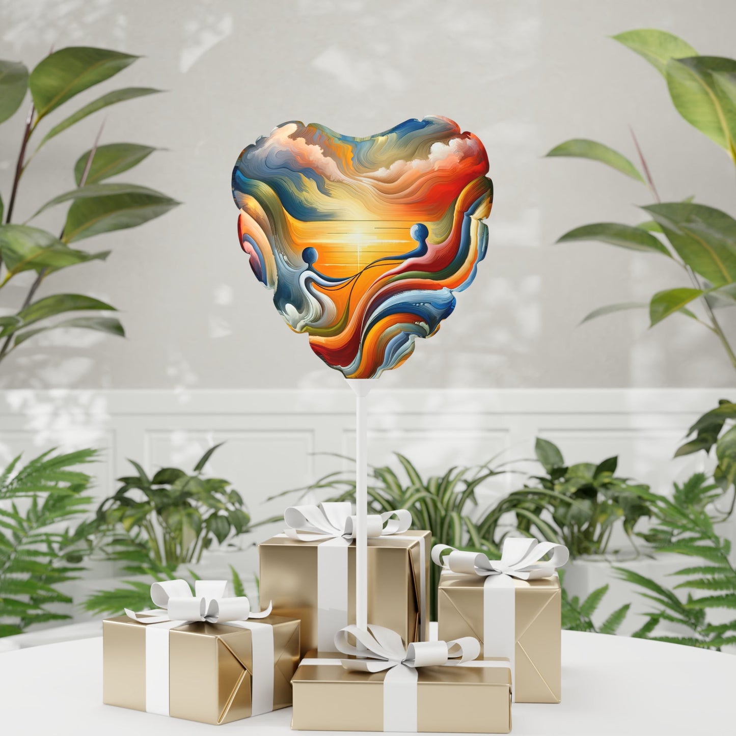 Empathetic Lifeline Abstract Balloon (Round and Heart-shaped), 11" - ATUH.ART
