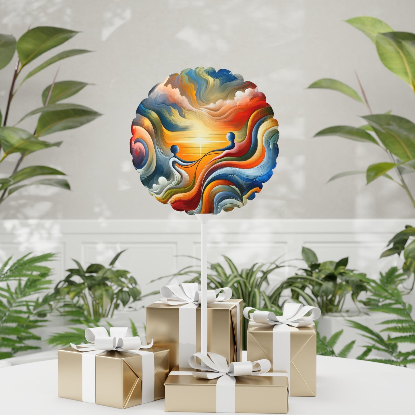 Empathetic Lifeline Abstract Balloon (Round and Heart-shaped), 11" - ATUH.ART