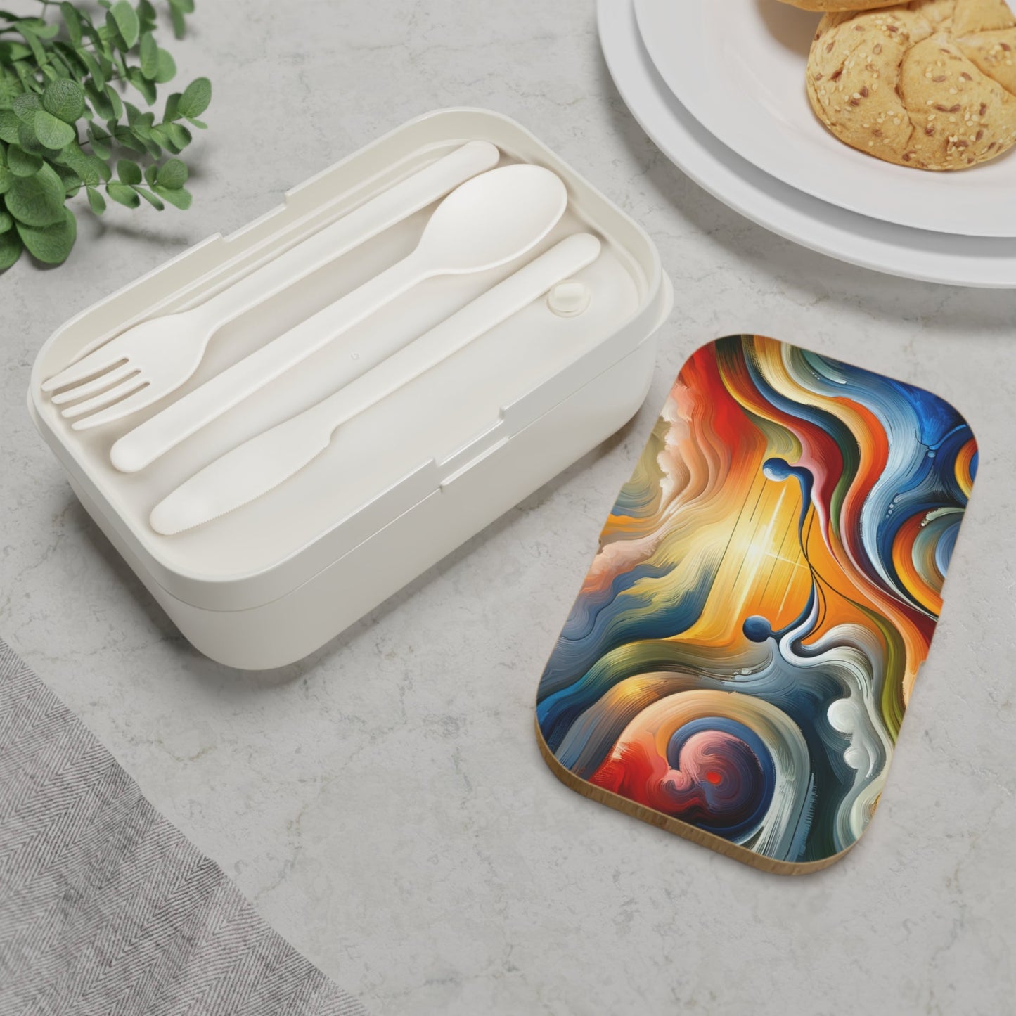 Empathetic Lifeline Abstract Bento Lunch Box - ATUH.ART